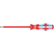 Wera 3160 I VDE Insulated Screwdriver For Slotted Screws, Stainless, 1x5.5x125-mm.