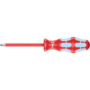 Wera 3165 I Pz VDE Insulated Screwdriver For Pozidriv Screws, Stainless, Pz 1x80-mm.