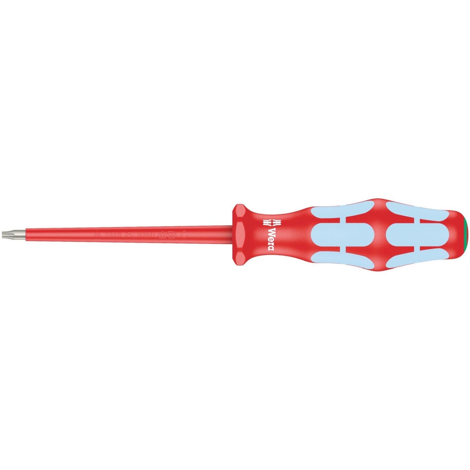 Wera 3167 I VDE Insulated Torx Screwdriver, Stainless Steel, Torx 8x80-mm.