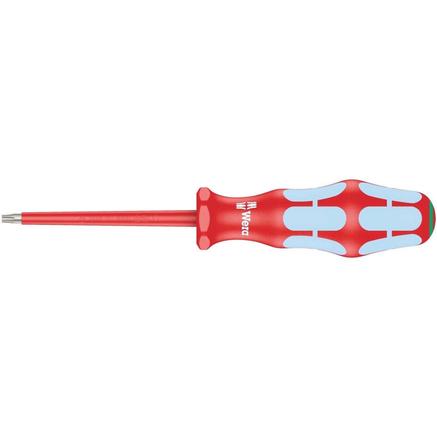 Wera 3167 I VDE Insulated Torx Screwdriver, Stainless Steel, Torx 15x80-mm.