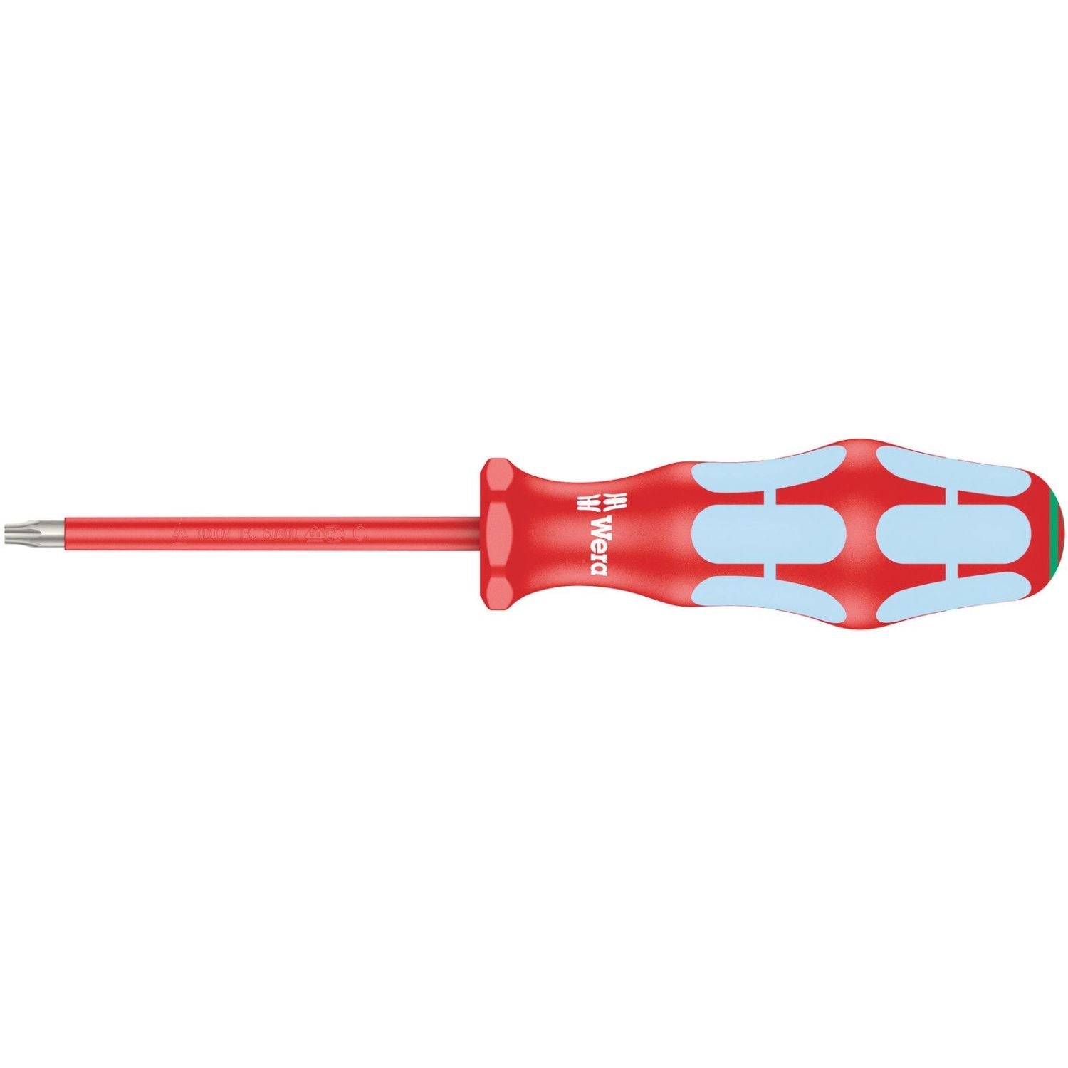 Wera 3167 I VDE Insulated Torx Screwdriver, Stainless Steel, Torx 15x80-mm.