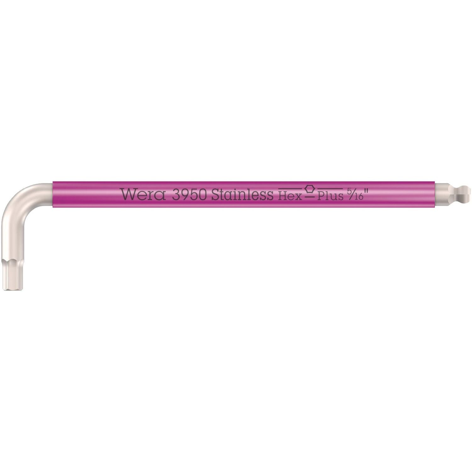 Wera 3950 Spkl Multicolour Imperial L-Keys, Imperial, Stainless, 1/8-in.x123-mm.