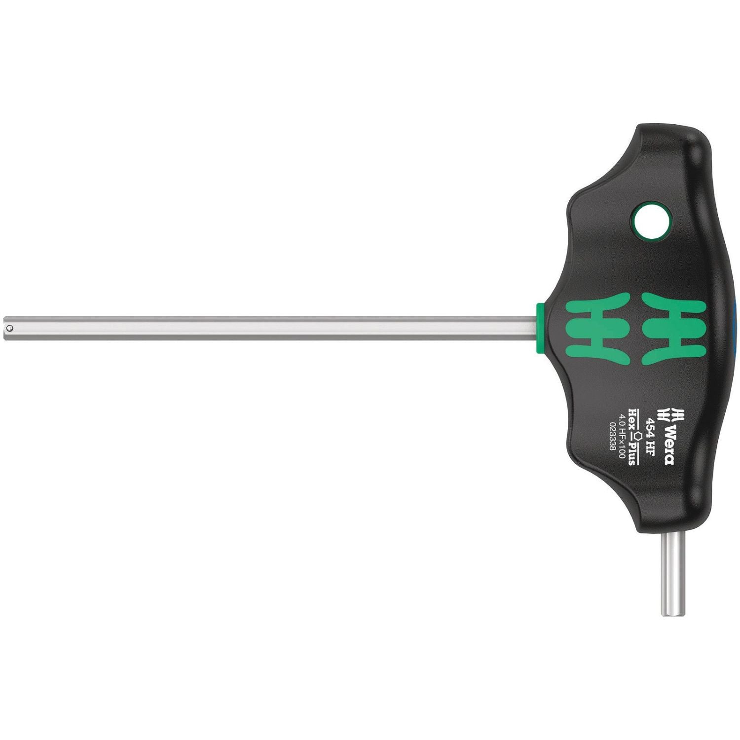 Wera 454 Hf T-Handle Hexagon Screwdriver Hex-Plus With Holding Function, 4x100-mm.