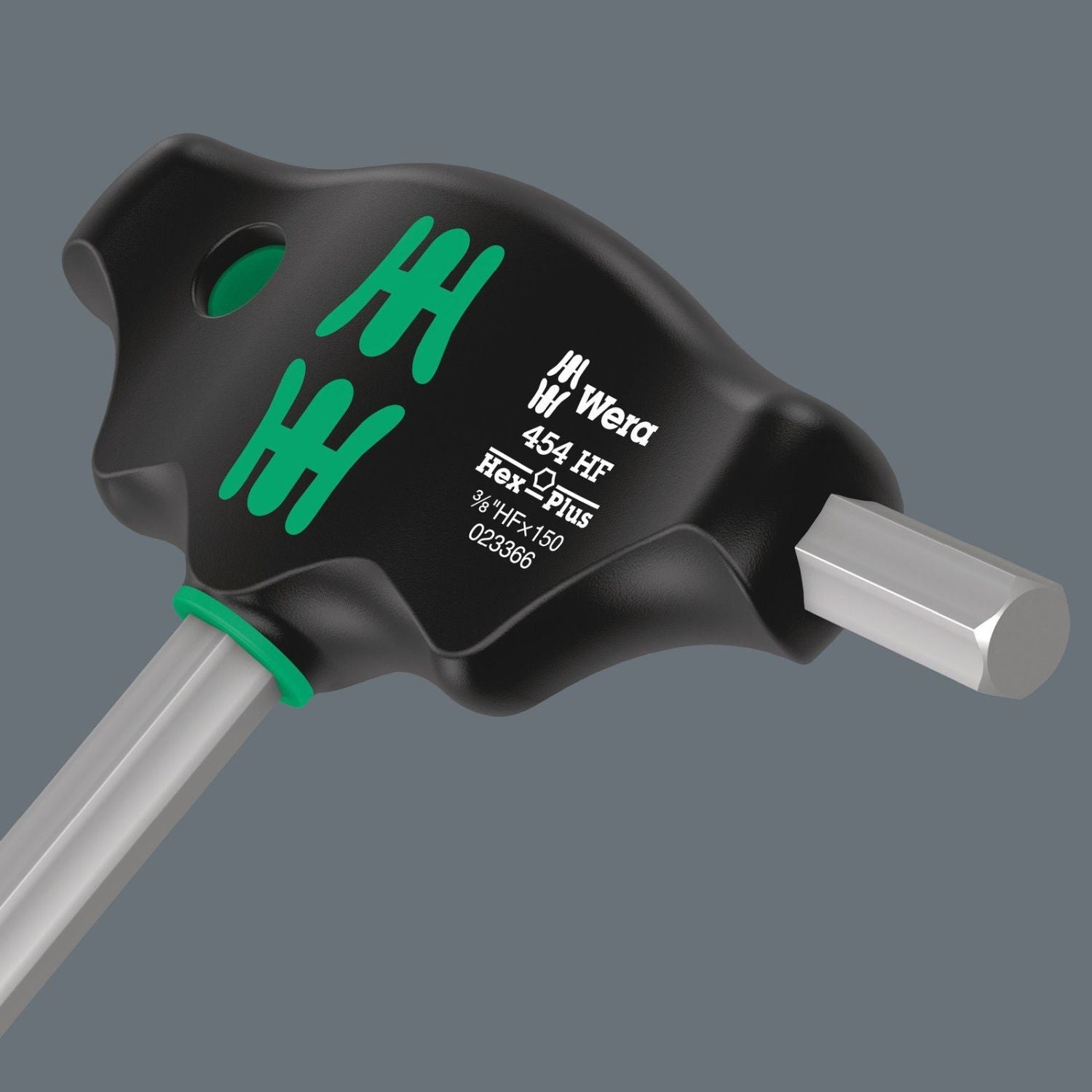 Wera 454 Hf T-Handle Hexagon Screwdriver Hex-Plus With Holding Function, Imperial, 1/4-in.x150-mm.