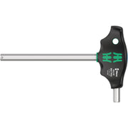 Wera 454 Hf T-Handle Hexagon Screwdriver Hex-Plus With Holding Function, Imperial, 3/8-in.x150-mm.