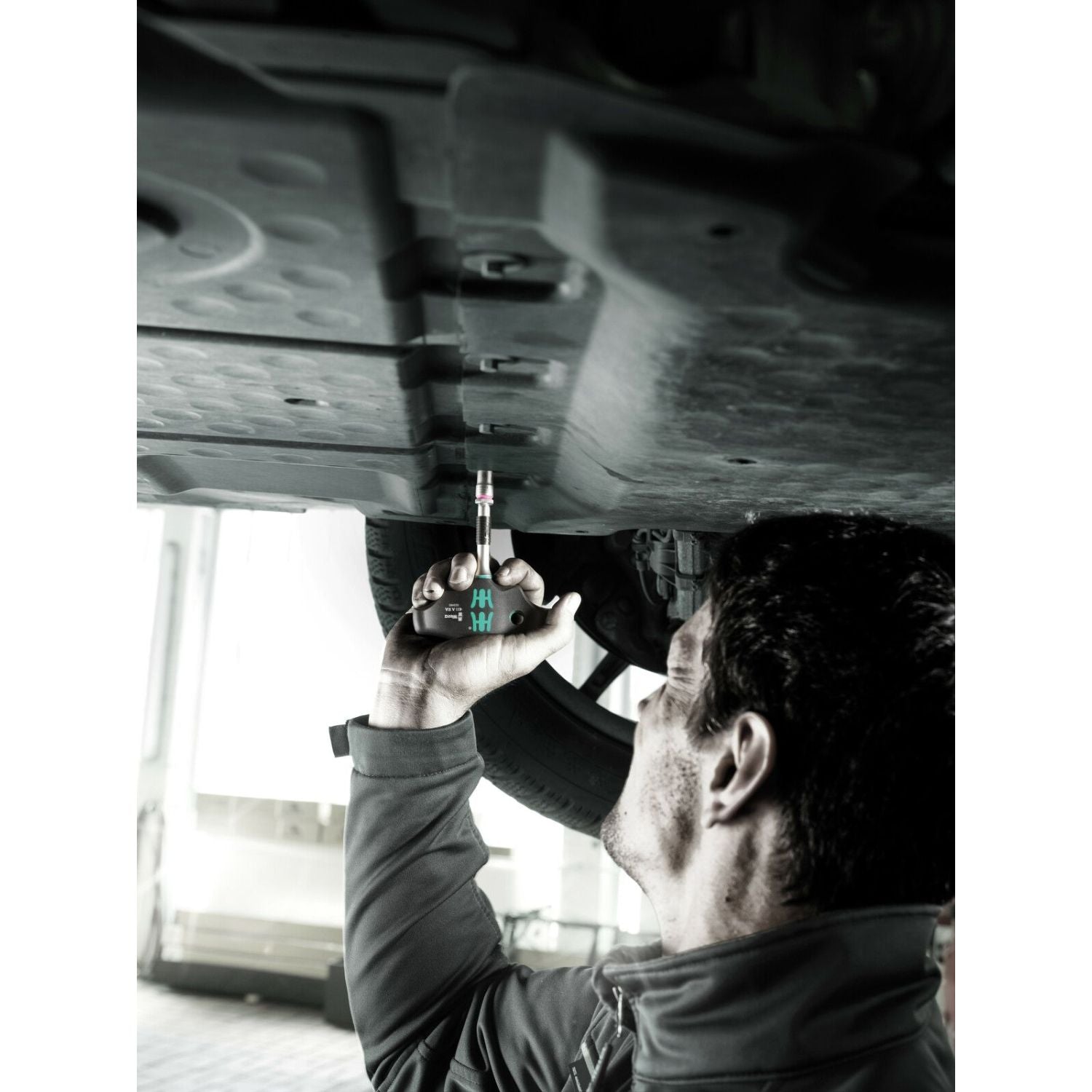 Wera 411 A Ra T-Handle Adapter Screwdriver With Ratchet Function, 1/4-in., 1/4-in.x45-mm.