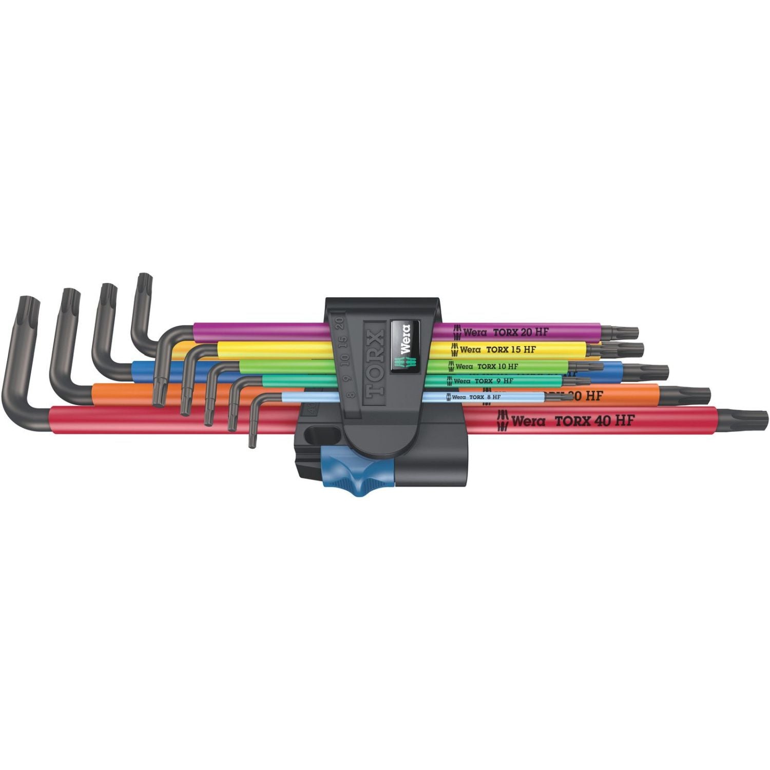 Wera 967/9 Torx XL Multicolour Hf 1 L-Key Set With Holding Function, Long, 9-Pieces