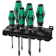 Wera 367/6 Torx Hf Kraftform Plus Screwdriver Set With Holding Function And Rack, 6-Pieces
