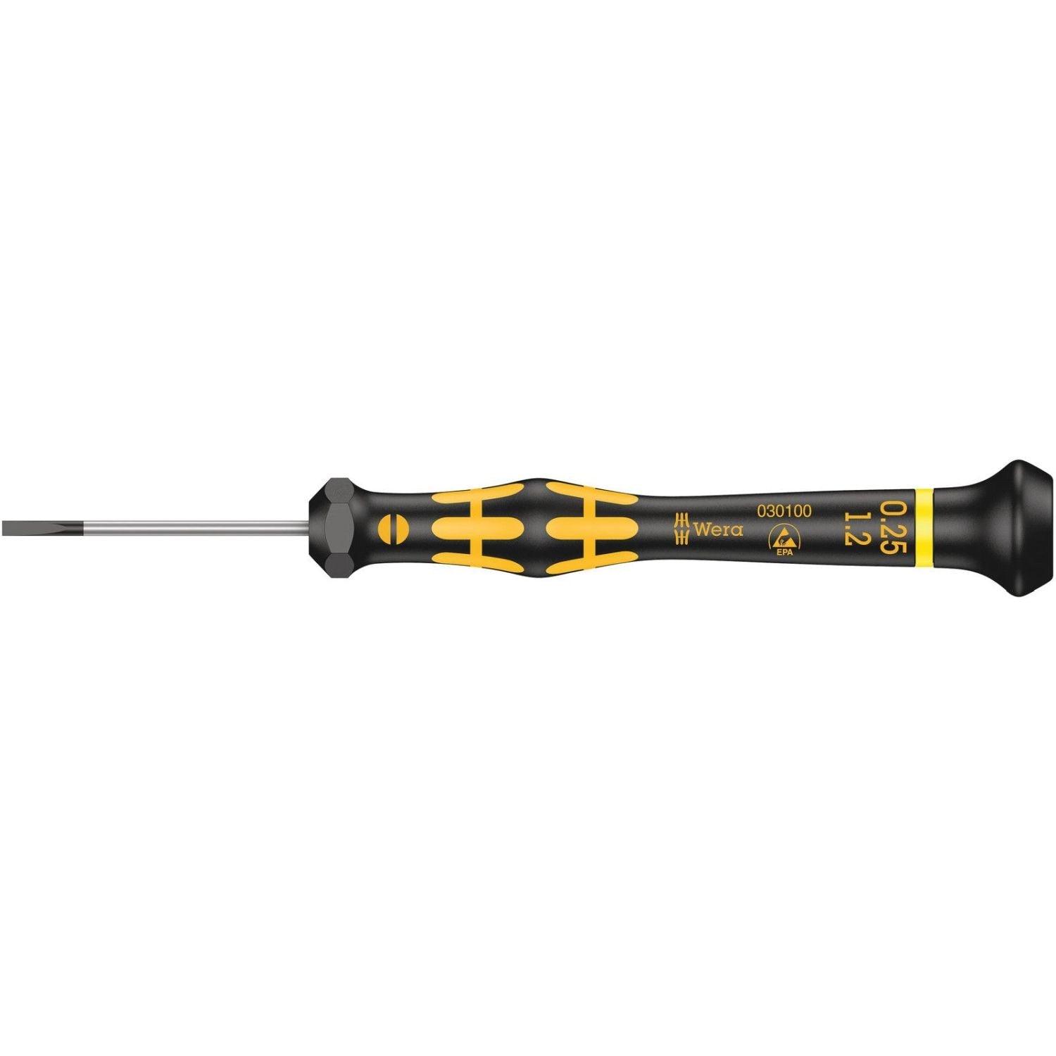 Wera 1578 A Esd Kraftform Micro Screwdriver For Slotted Screws, 0.25x1.2x40-mm.
