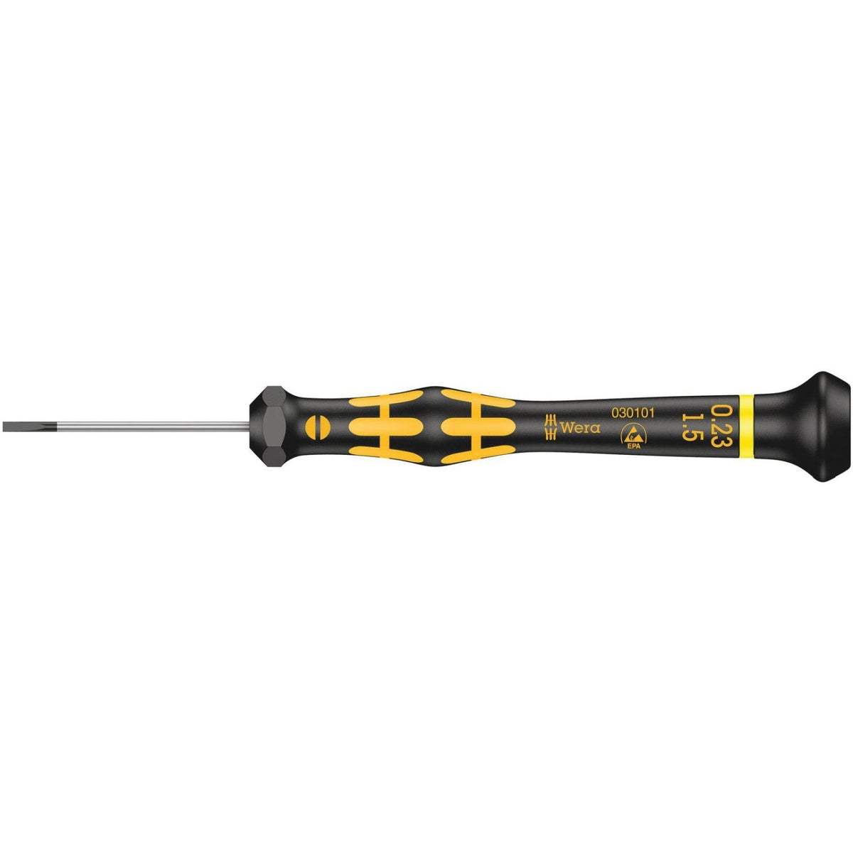 Wera 1578 A Esd Kraftform Micro Screwdriver For Slotted Screws, 0.23x1.5x40-mm.