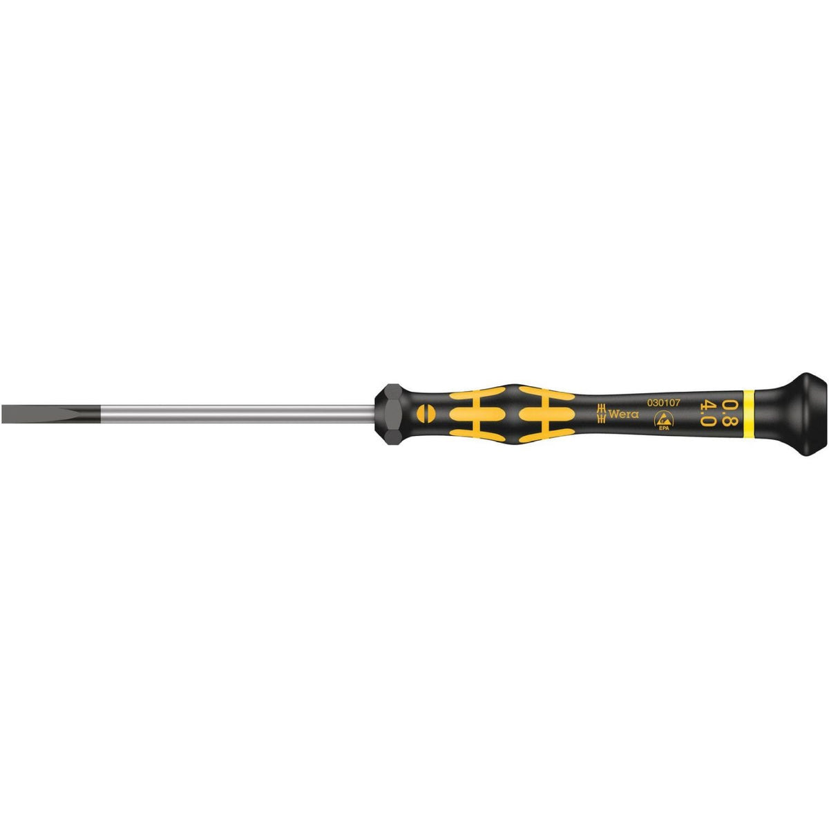 Wera 1578 A Esd Kraftform Micro Screwdriver For Slotted Screws, 0.80x4x80-mm.