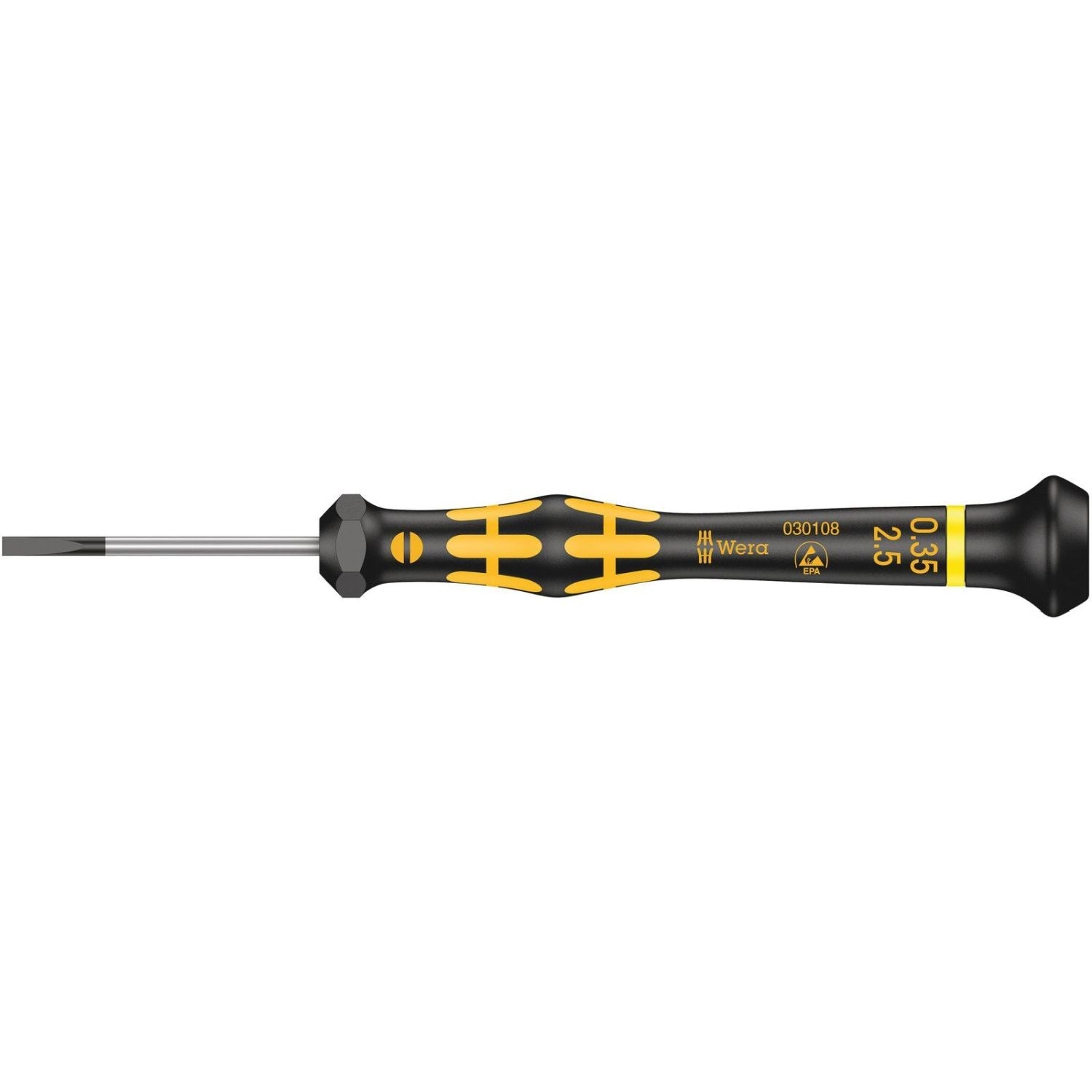 Wera 1578 A Esd Kraftform Micro Screwdriver For Slotted Screws, 0.35x2.5x40-mm.