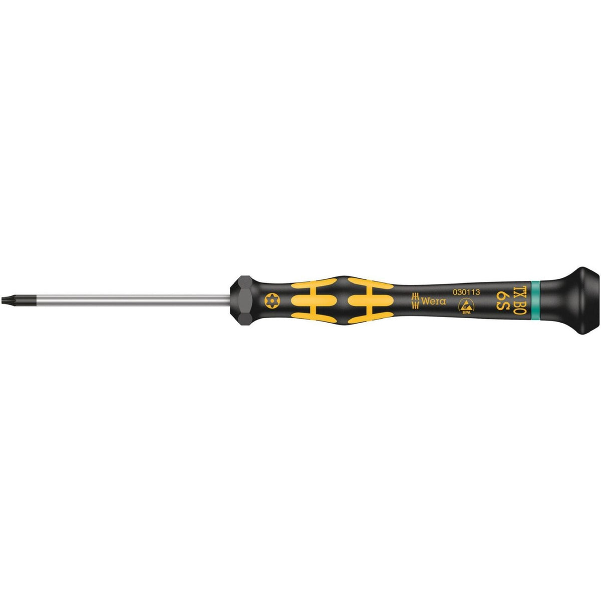 Wera 1567 Torx Bo Esd Kraftform Micro Screwdriver For Tamper-Proof Torx Screws, Torx 6 Box60-mm.