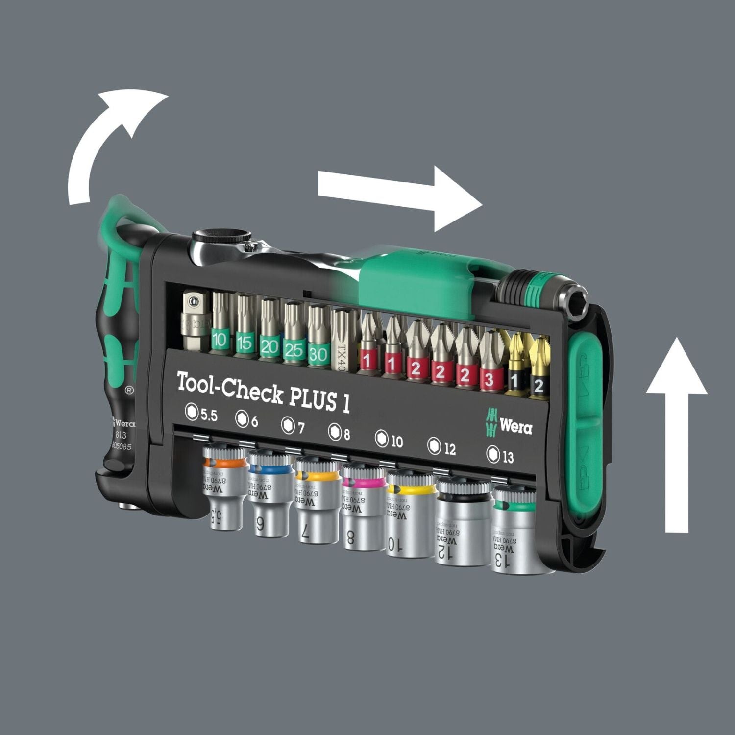 Wera Tool Check PLUS ビットソケットラチェットセット【船橋馬込店】【店頭取引限定】【未使用】ITIHWLO0P69U Wera Tool-Check PLUS ビットソケットラチェット 39点セット