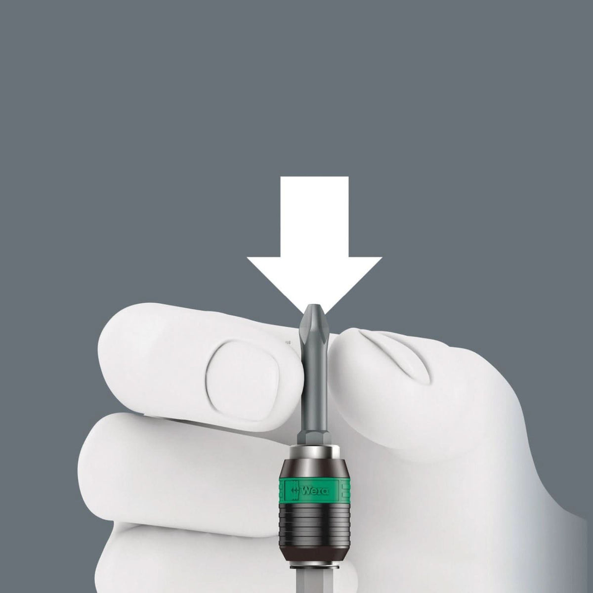 Wera 813 R Bitholding Screwdriver With Rapidaptor Quick-Release Chuck, 1/4-in.x90-mm.