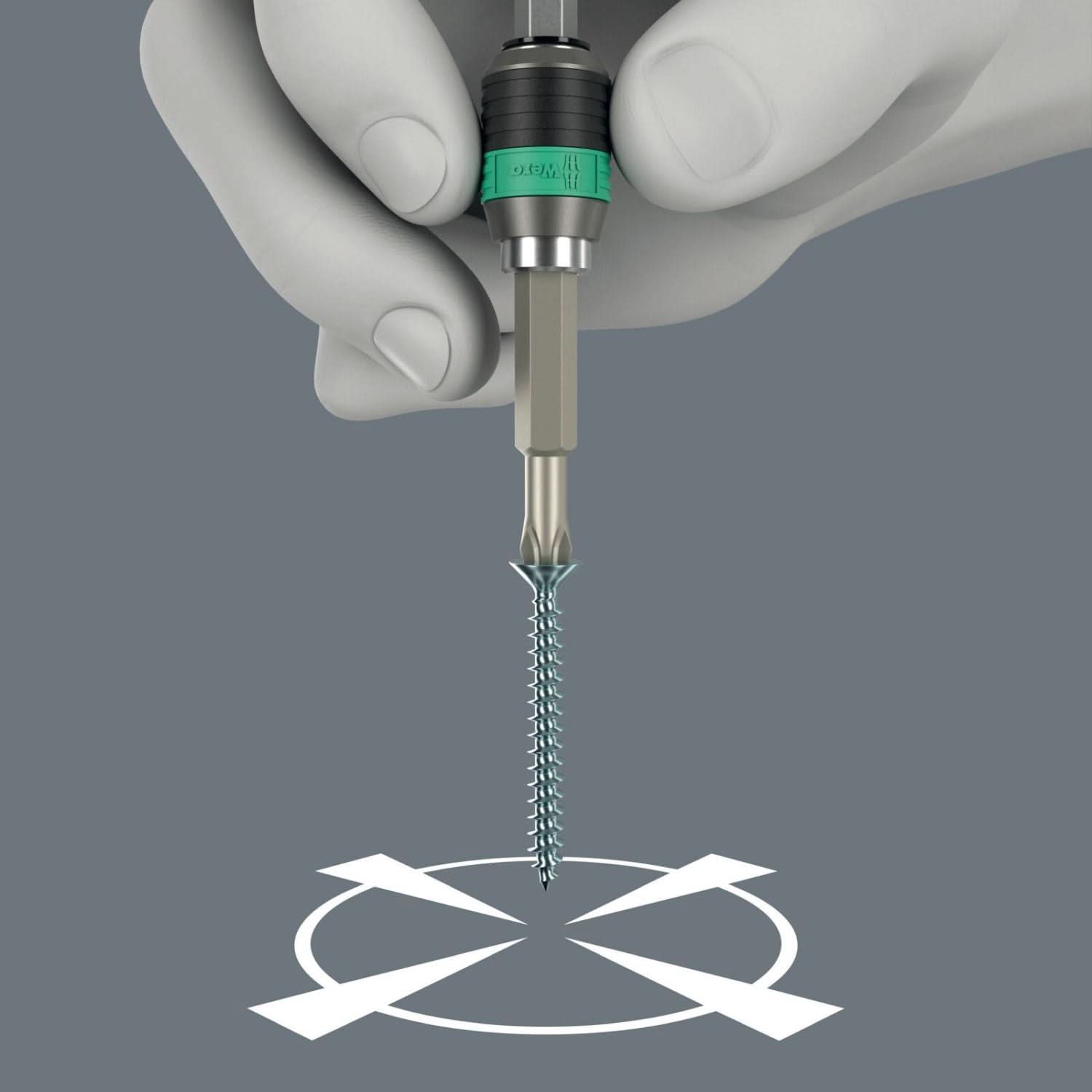 Wera 816 R Bitholding Screwdriver With Rapidaptor Quick-Release Chuck, 1/4-in.x119-mm.
