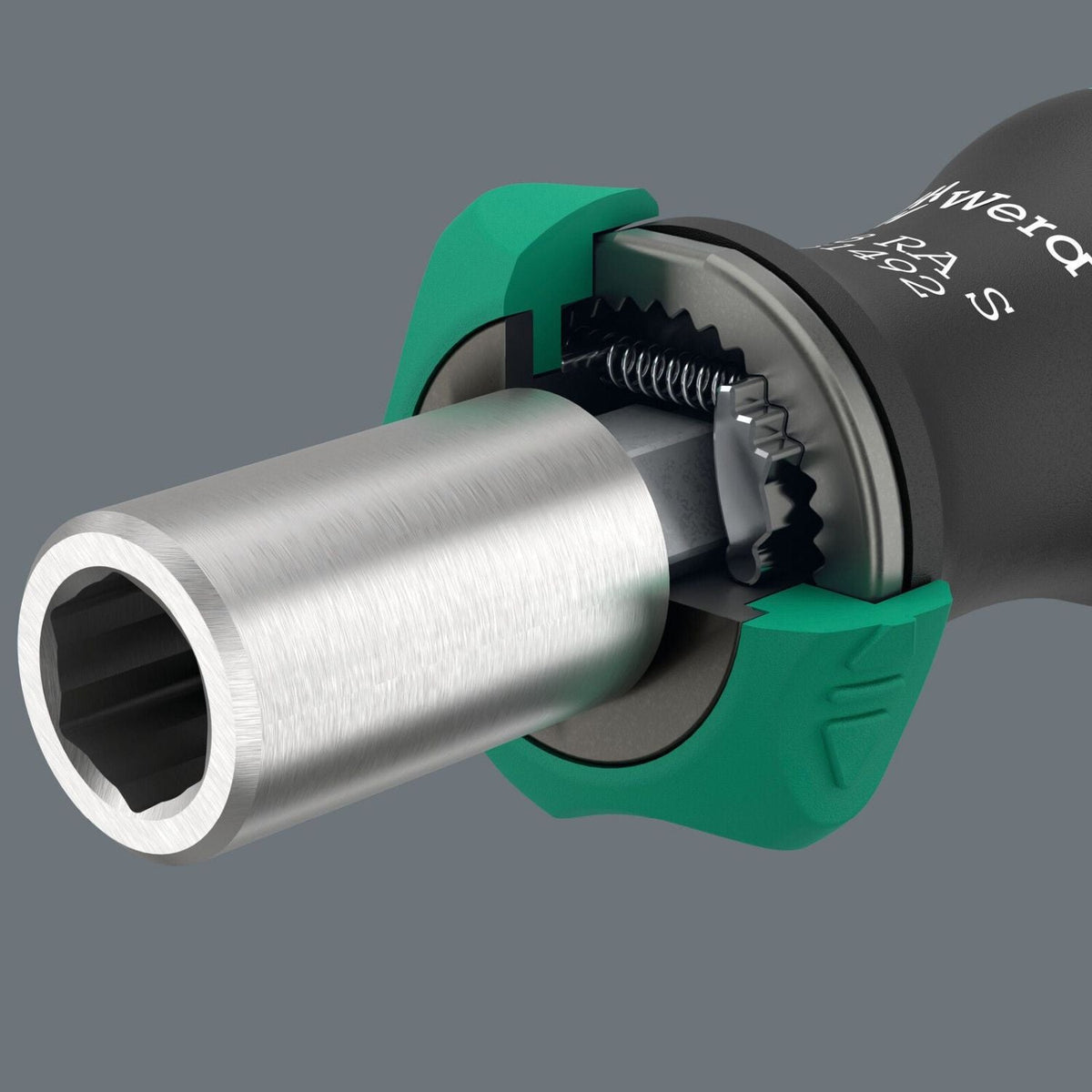 Wera 838 Ra S Bit-Holding Handle With Ratchet Functionality, 1/4-in., 1/4-in.x102-mm.