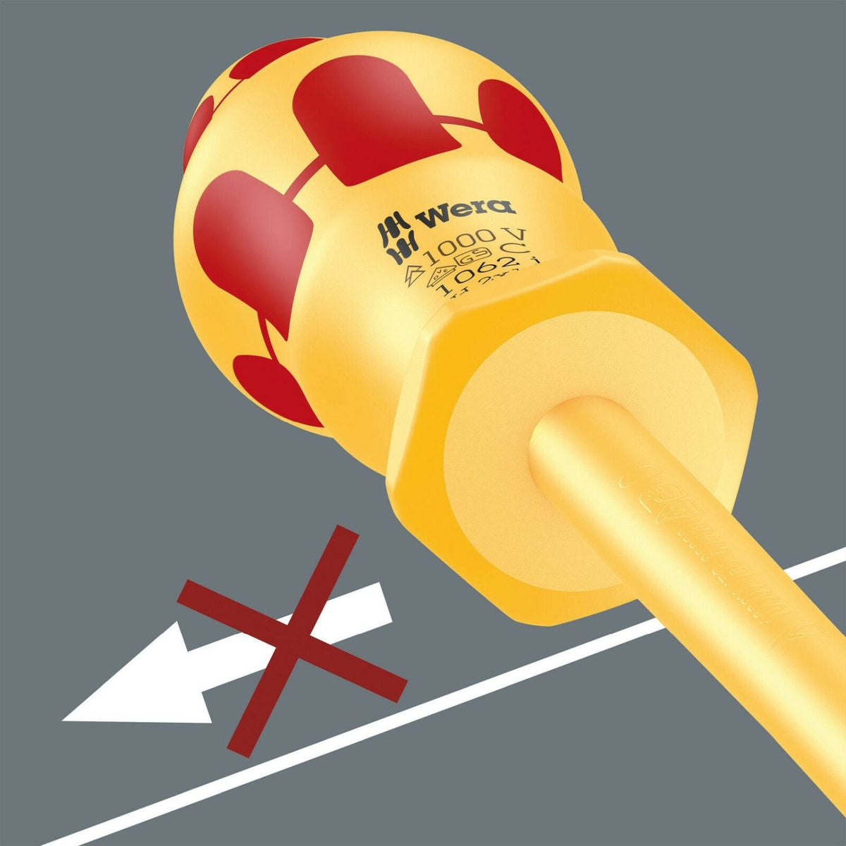 Wera 1060 I Vde-insulated Kraftform Slotted Screwdriver, 0.8x4x100-mm.