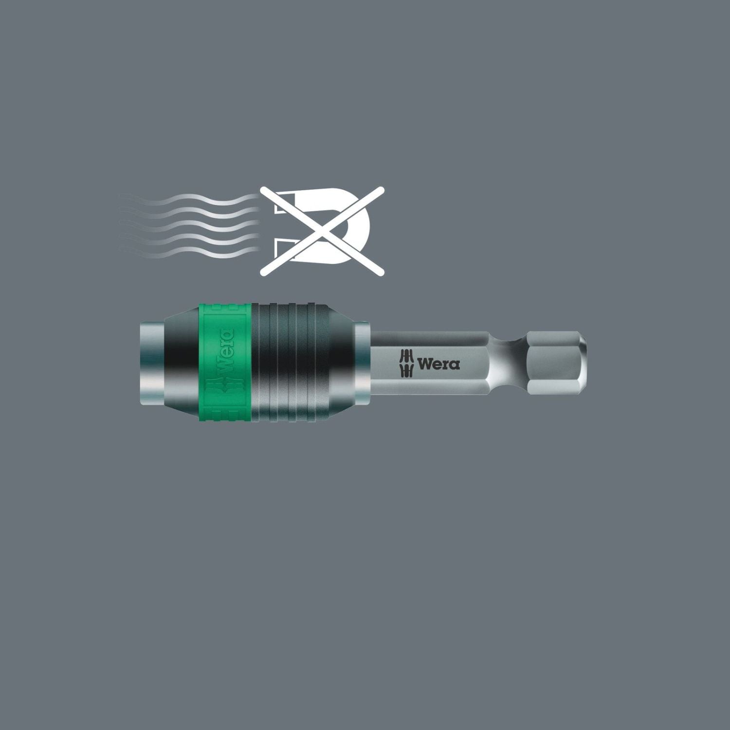 Wera 888/4/1 K Rapidaptor Universal Bit Holder, 1/4-in.x50-mm.