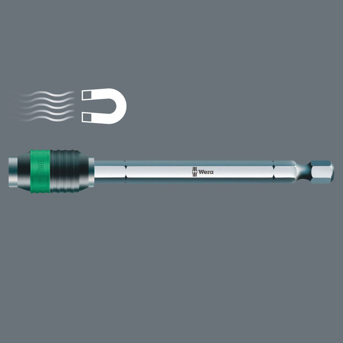 Wera 889/4/1 Rapidaptor Universal Bit Holder, 1/4-in.x75-mm.