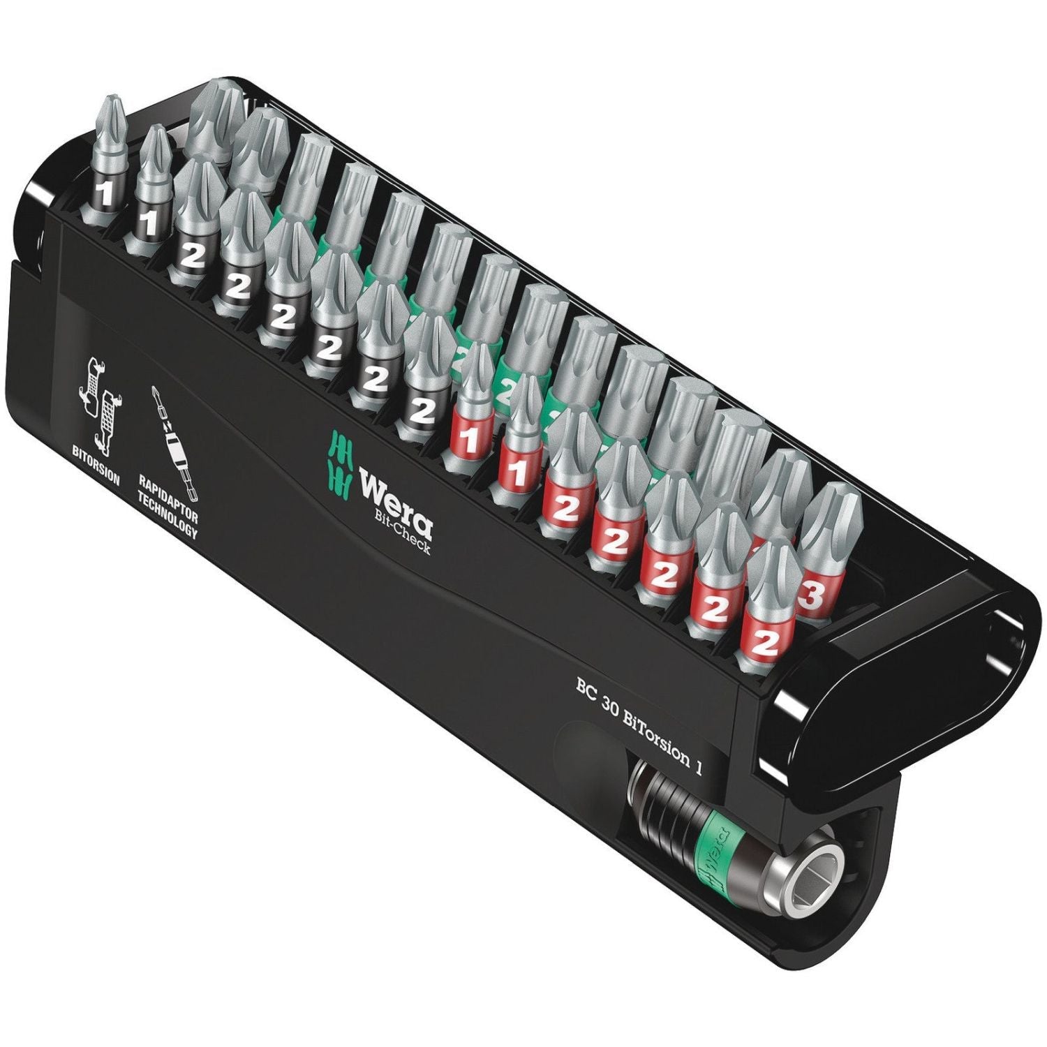 Wera Bit-Check 30 Bitorsion 1, 30-Pieces – Tool Nut