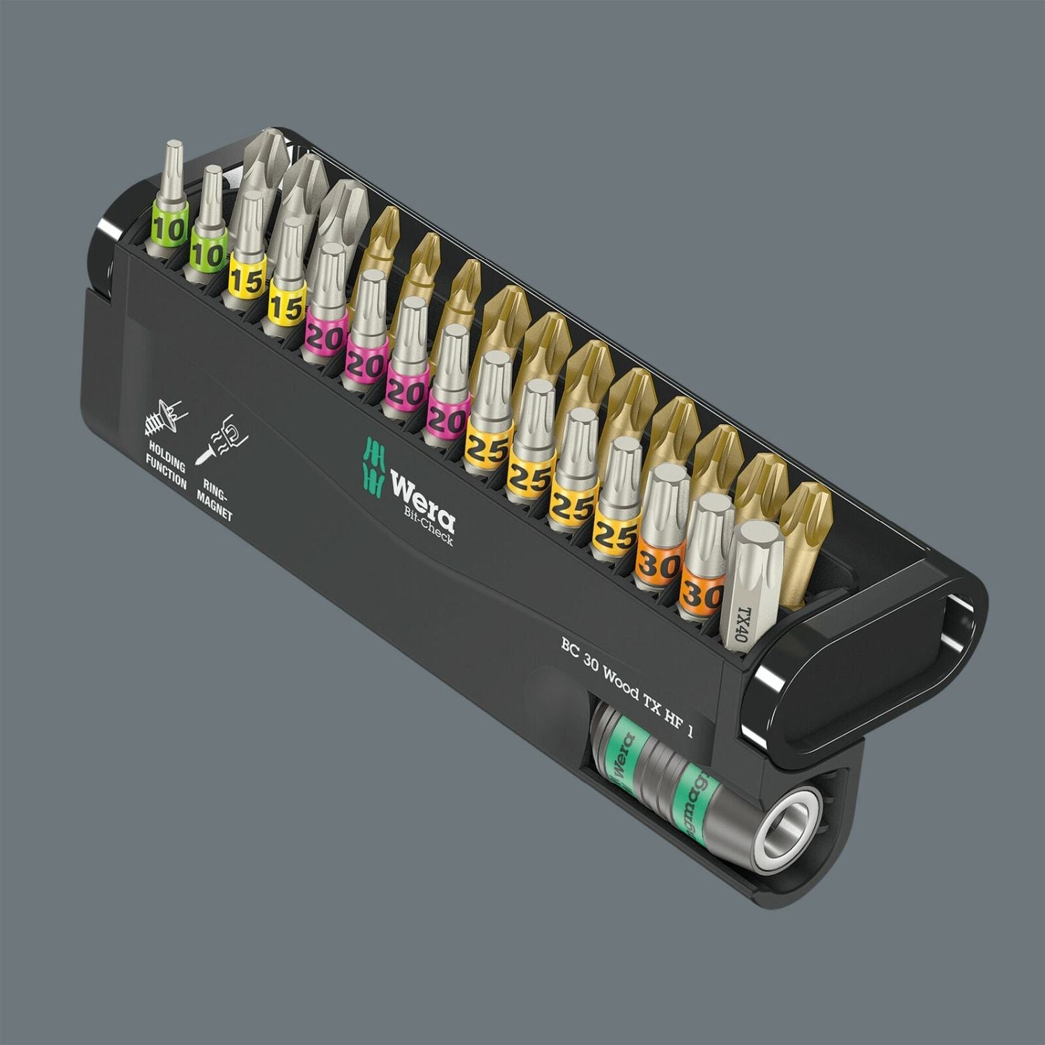 Wera Bit-Check 30 Wood Torx Hf 1 SB, 30-Pieces