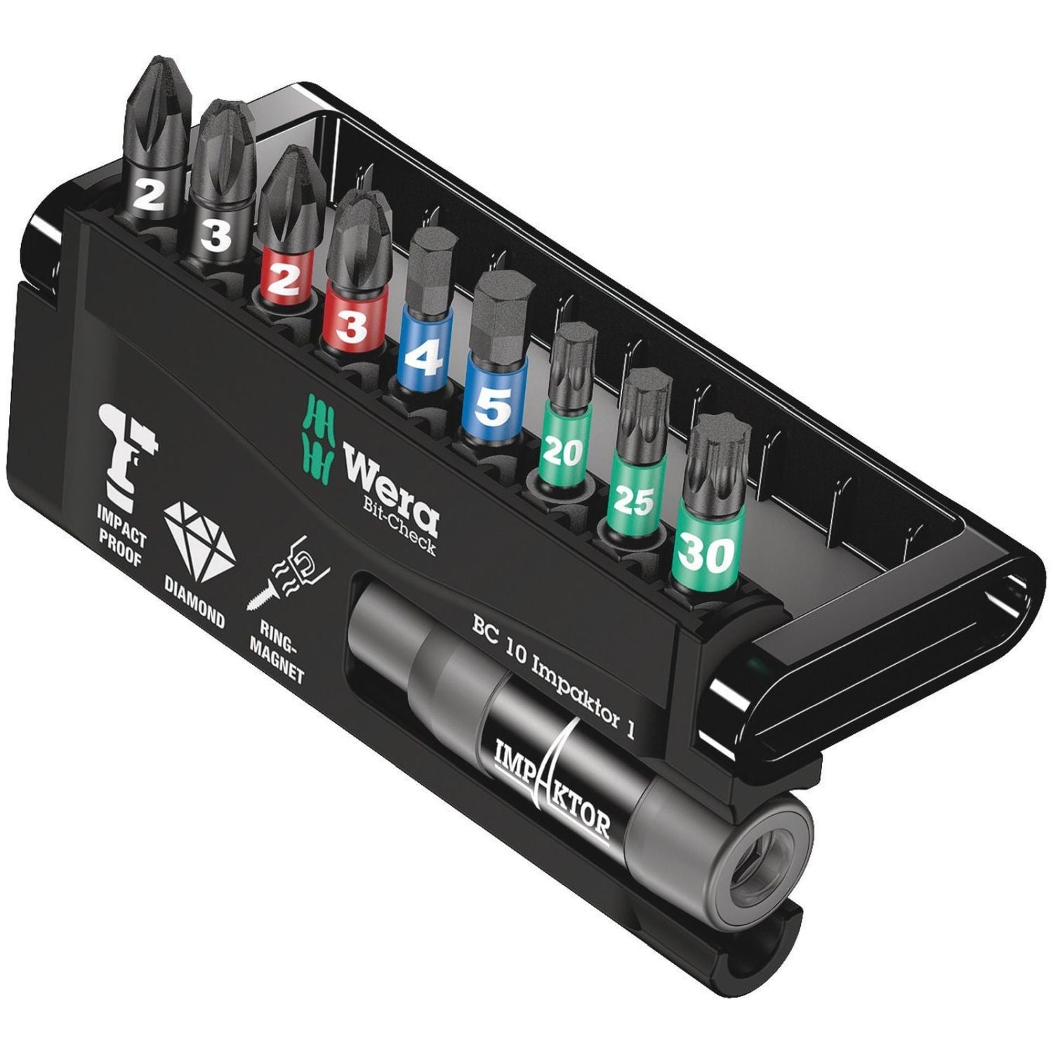 Wera Bit-Check 10 Impaktor 1, 10-Pieces