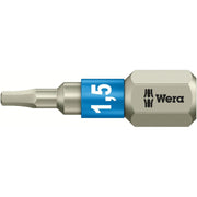 Wera 3840/1 Ts Bit, Stainless, 1.5x25-mm.
