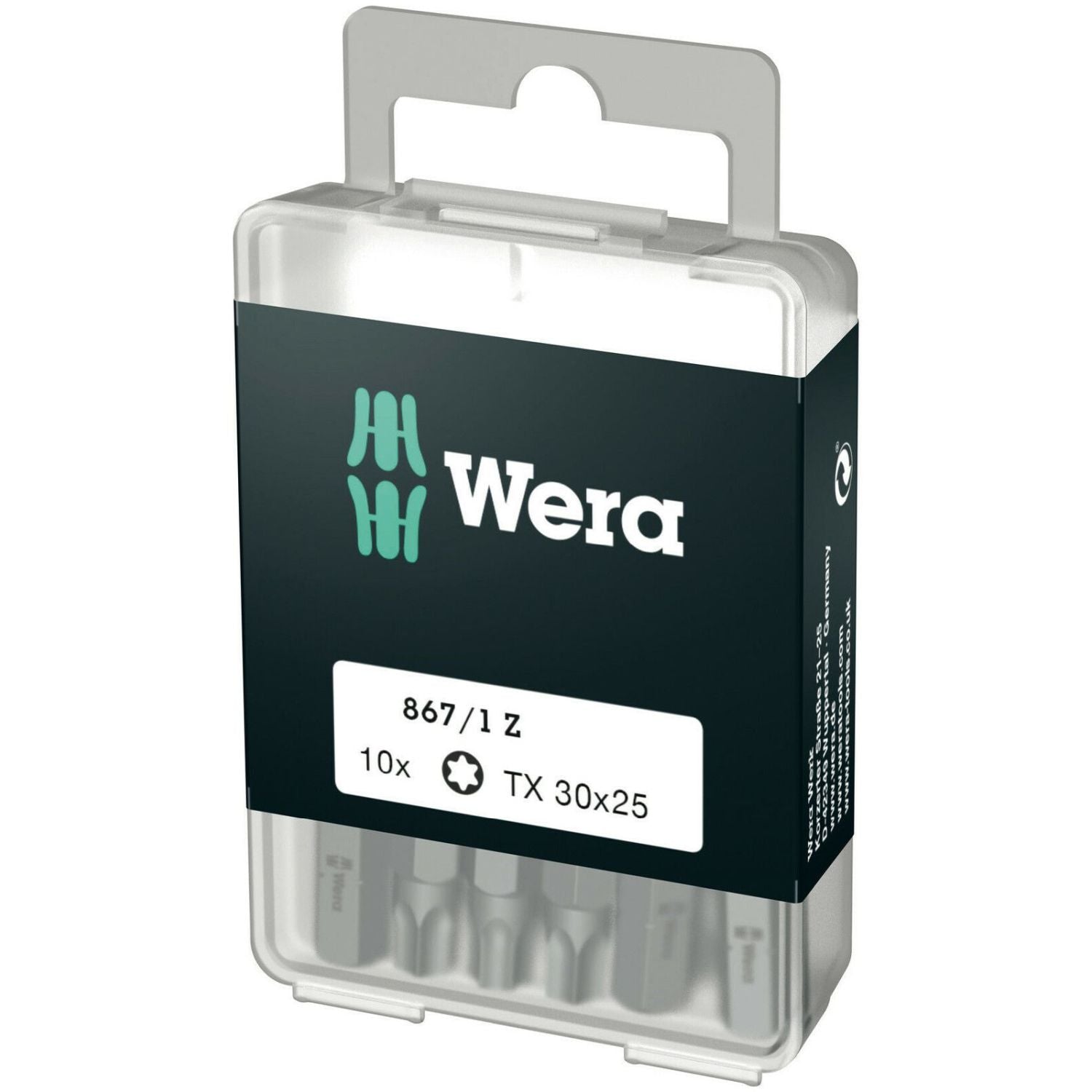 Wera 867/1 Diy Torx Bit, Torx 30x25-mm., 10-Pieces