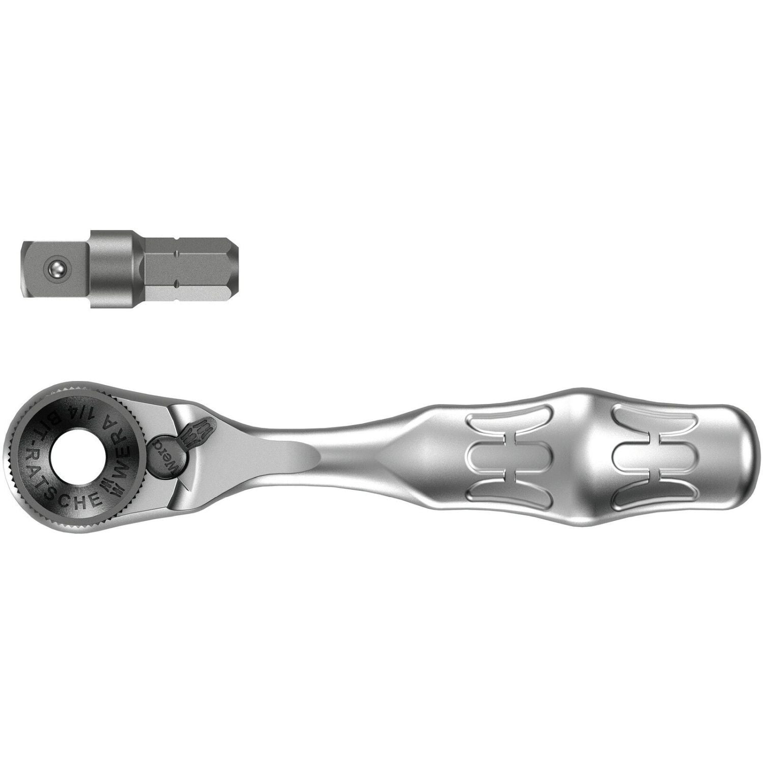 Wera 8001 A Zyklop Mini 1 Bit Ratchet ¼-in. SB With ¼-in. Drive, 2-Pieces