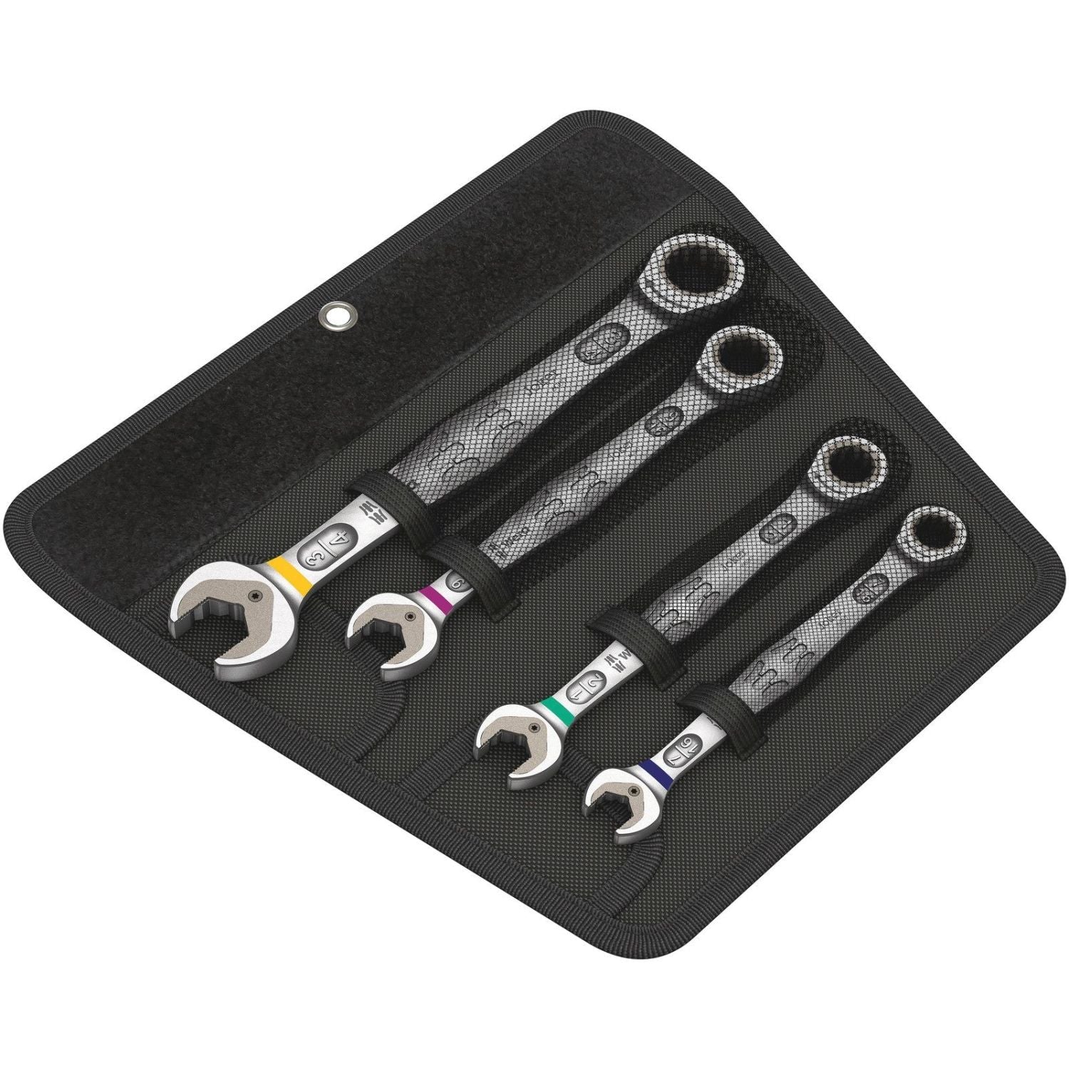 Wera 6000 Joker 4 Imperial Set 1 Ratcheting Combination Wrenches Set, Imperial, 4-Pieces