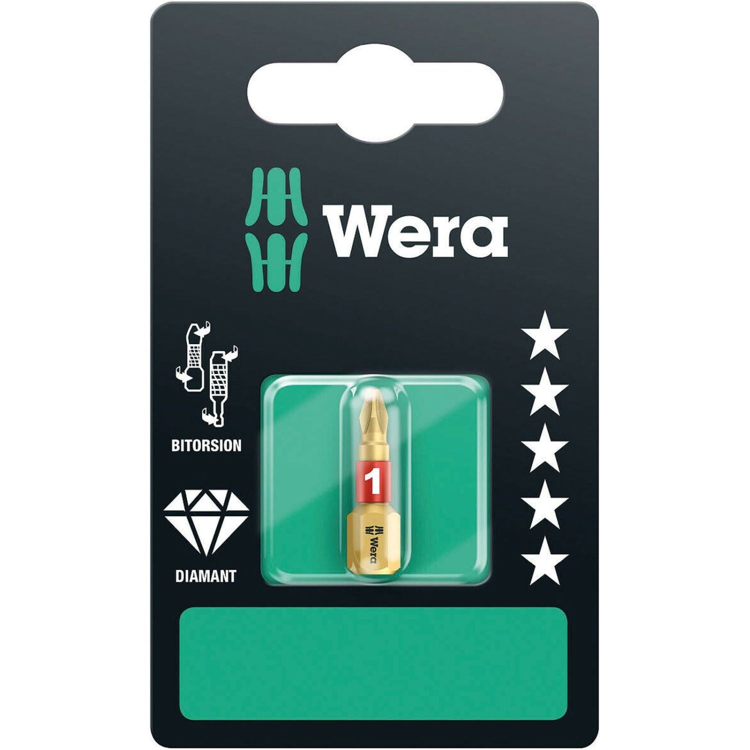 Wera 851/1 Bdc SB Bit, Ph 1x25-mm.