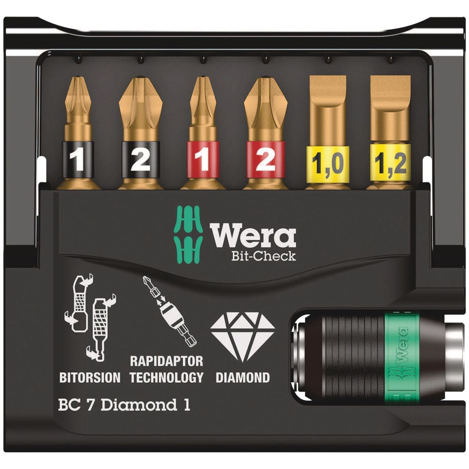 Wera Bit-Check 7 Diamond 1 SB, 7-Pieces – Tool Nut