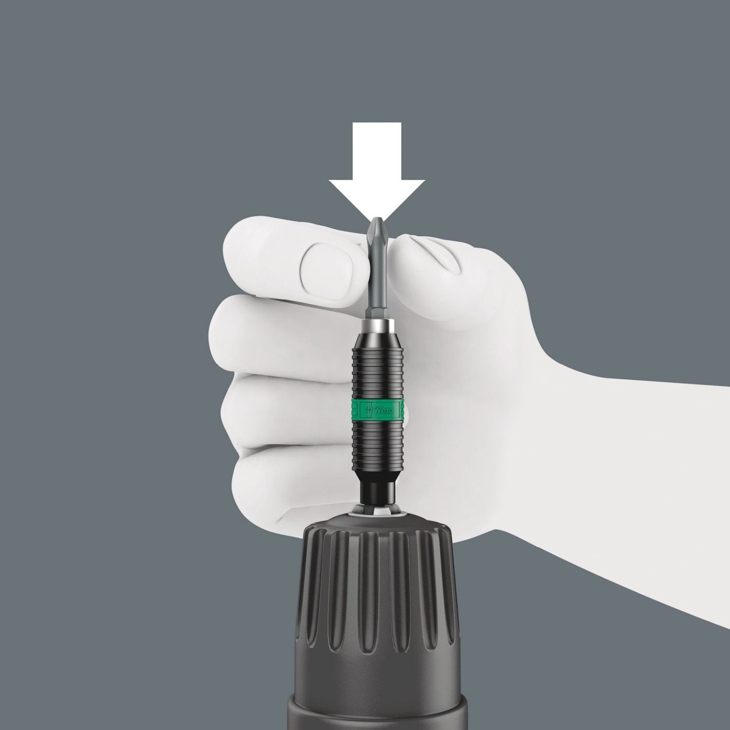 Wera 897/4 R SB Rapidaptor Bitorsion Universal Bit Holder, 1/4-in.x75-mm.