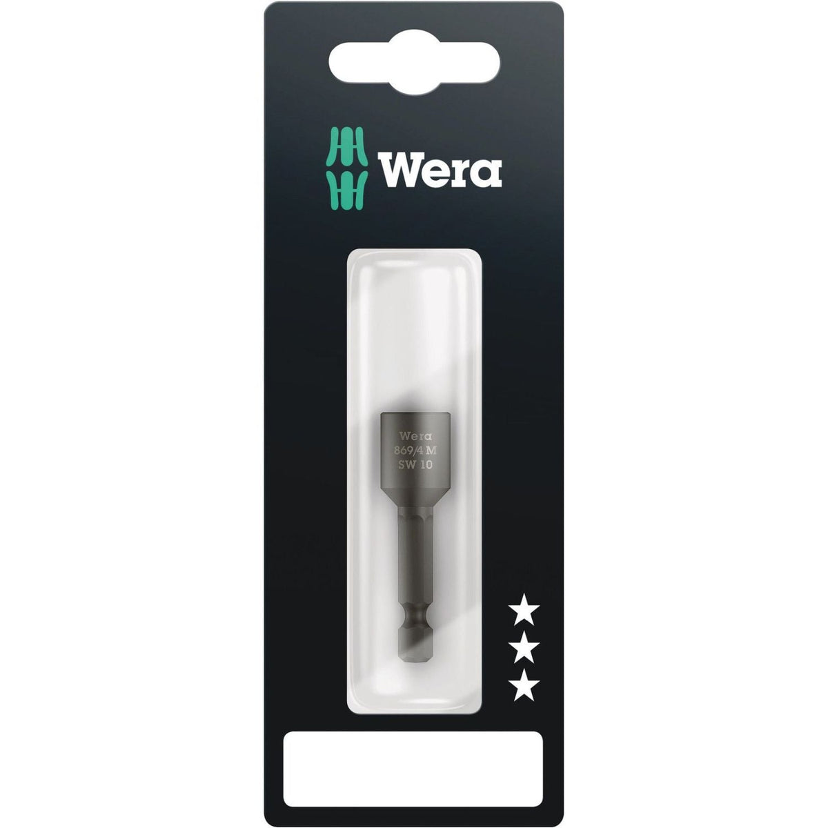 Wera 869/4 M SB Nutsetters, Magnetic, 10x50-mm.