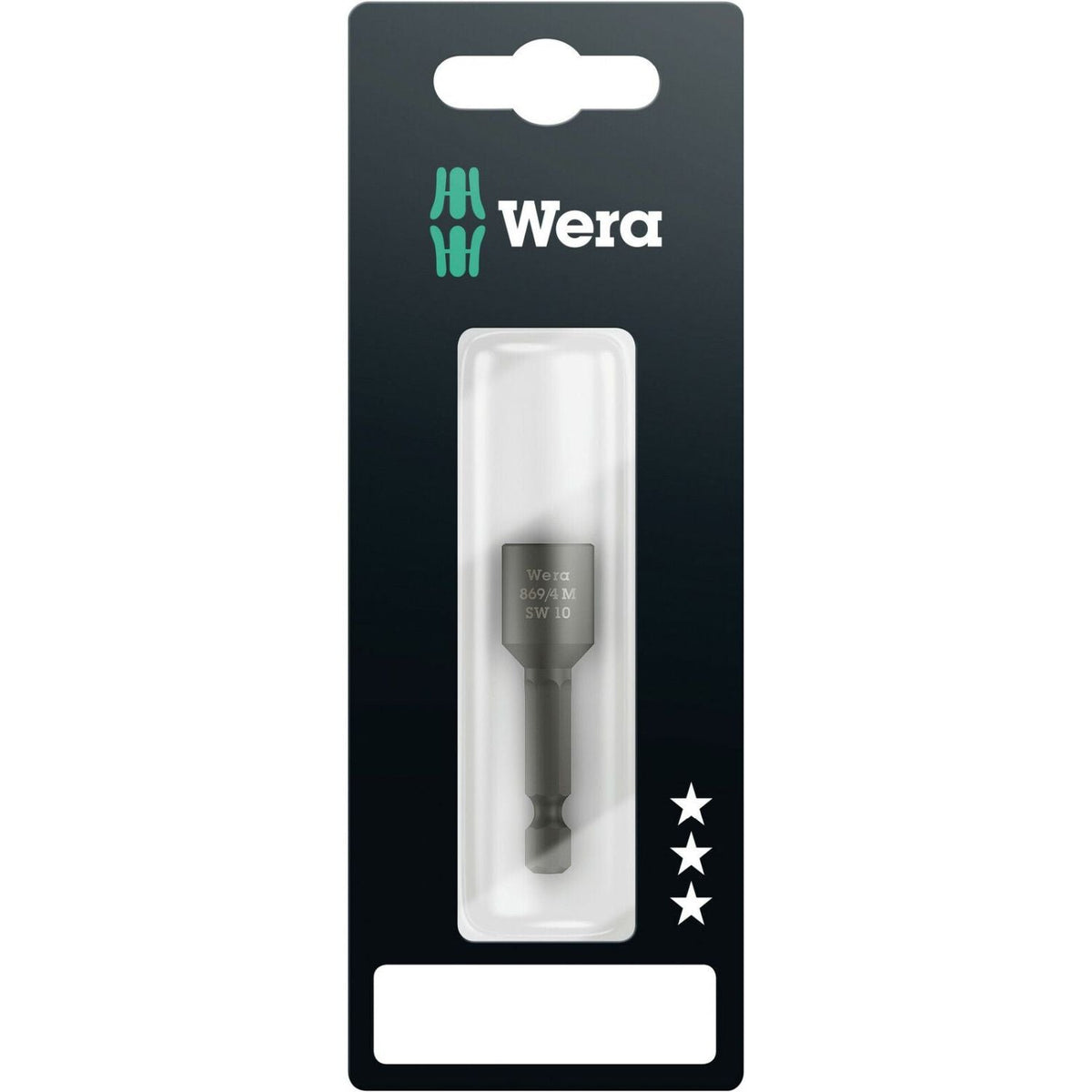 Wera 869/4 M SB Nutsetters, Magnetic, 10x50-mm.