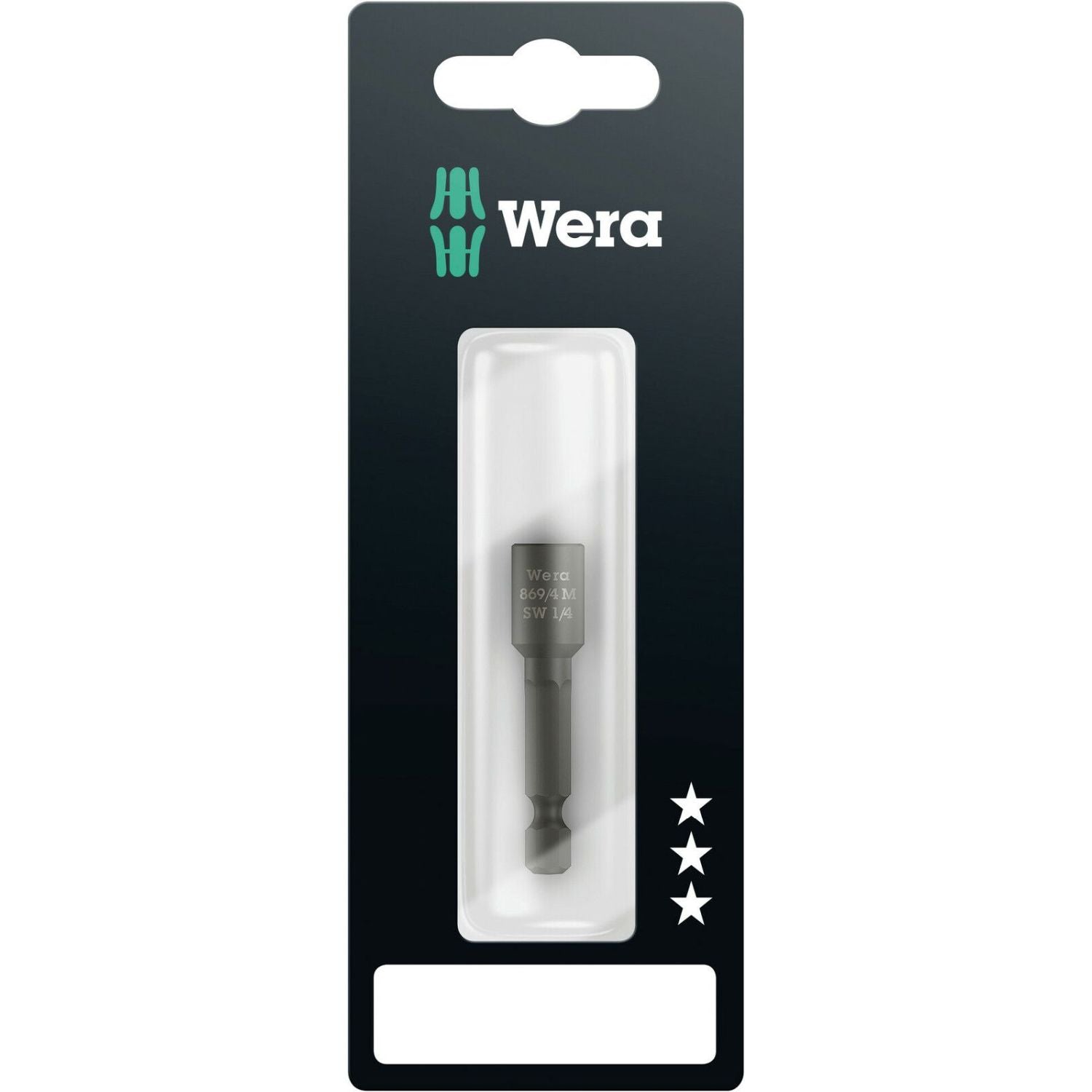 Wera 869/4 M SB Nutsetters, Magnetic, 1/4-in.x50-mm.