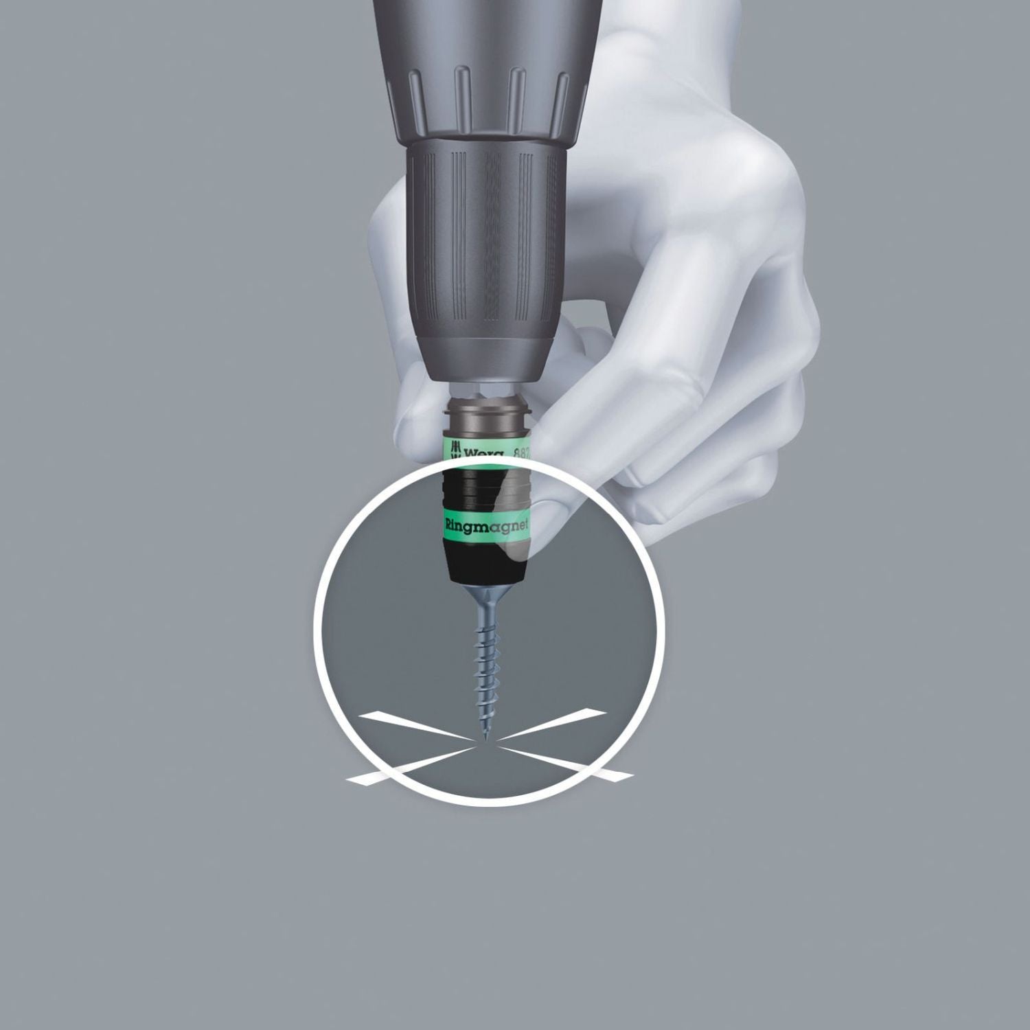 Wera 887/4 Rr SB Rapidaptor Universal Bit Holder With Ring Magnet, 1/4-in.x57-mm.