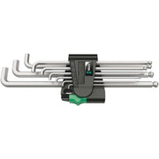 Wera 950/9 Hex-Plus 4 L-Key Set, Metric, Chrome-Plated, 9-Pieces