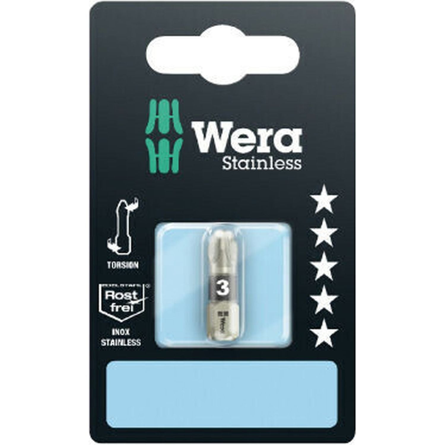 Wera 3855/1 Ts SB Bit, Stainless, Pz 3x25-mm.