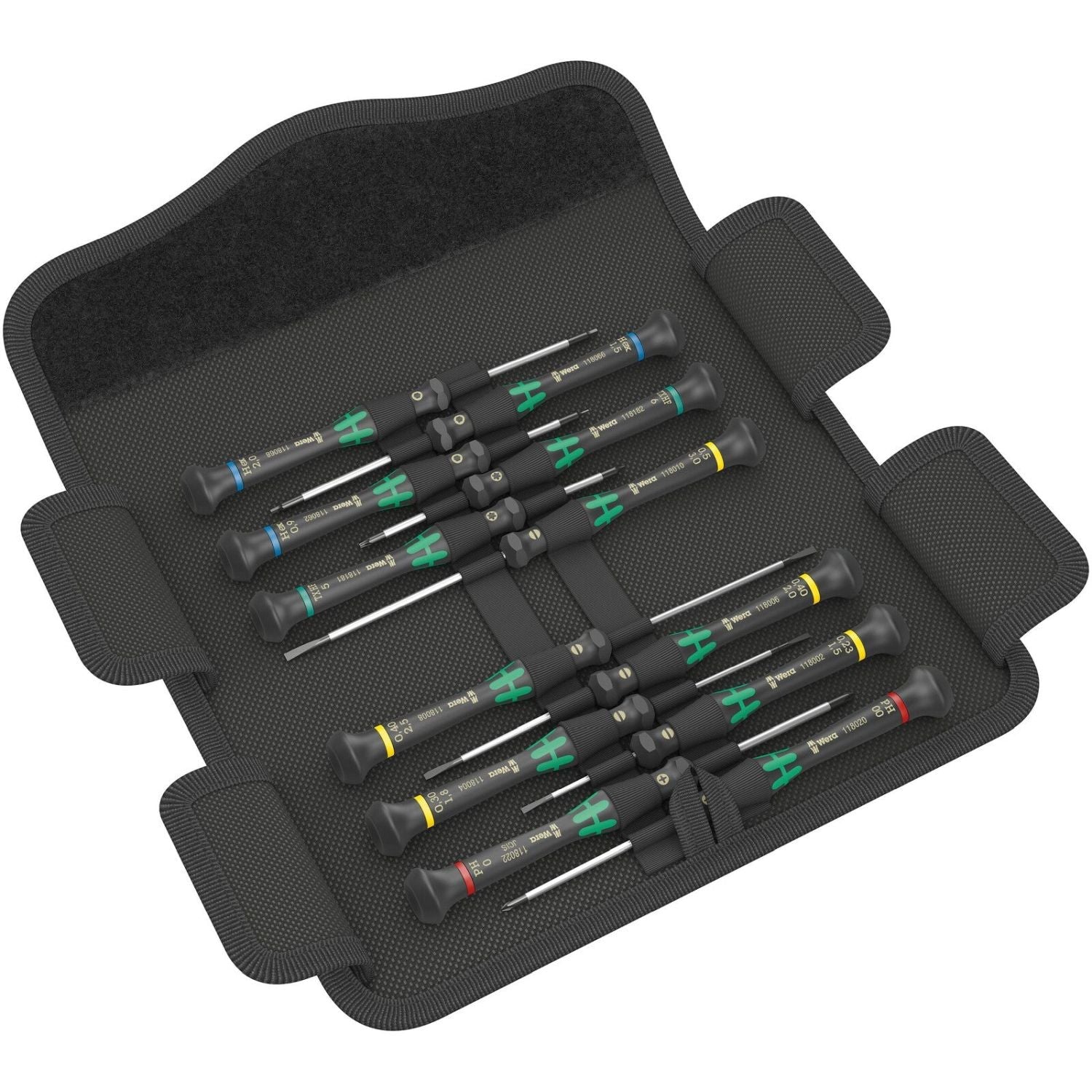 Wera Kraftform Micro 12 Universal 1 Screwdriver Set For Electronic Applications, 12-Pieces