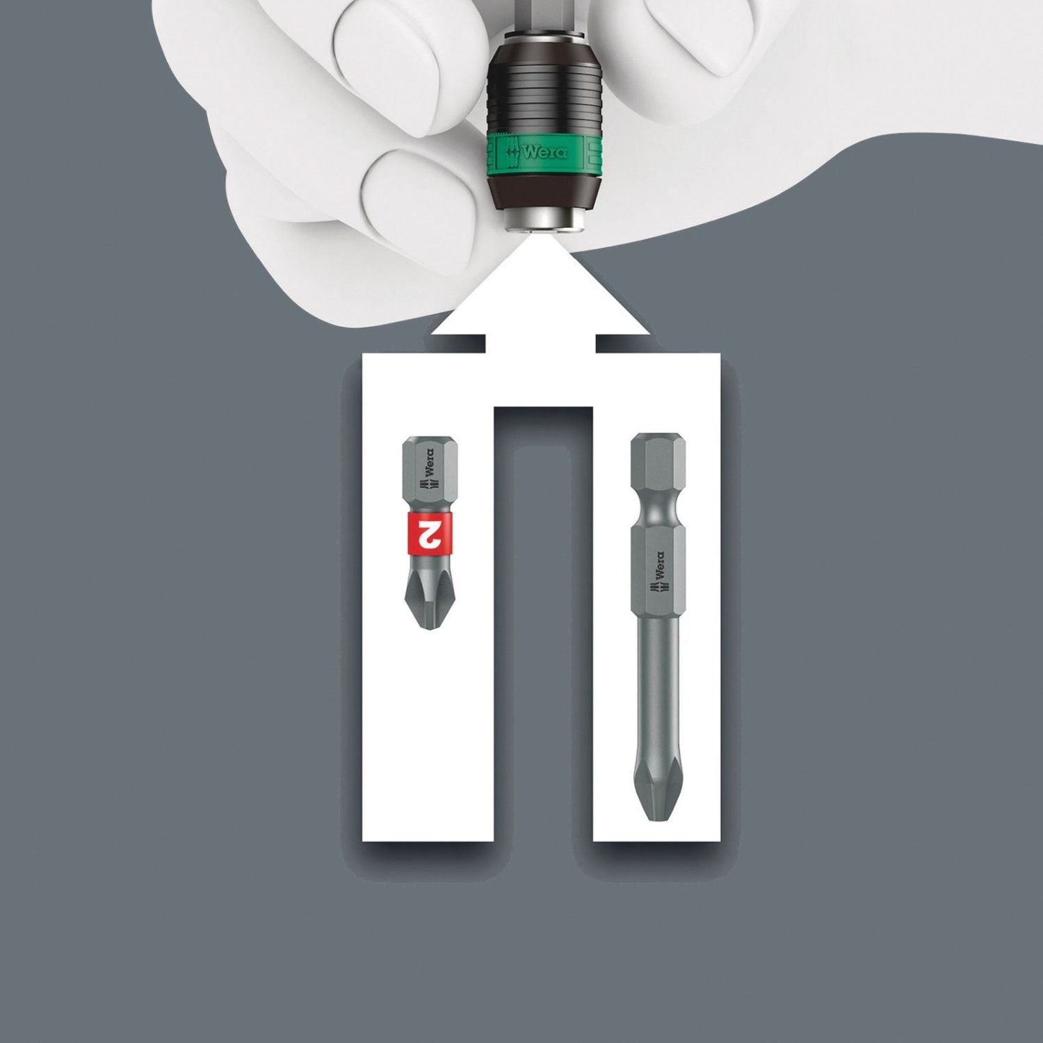 Wera 7400 Series Kraftform Torque Screwdrivers, With Factory Pre-Set Value (3.0-8.8 Nm) And Rapidaptor Quick-Release Chuck, Pistol Handle, 7462x3.0 Nmx3.0-6.0 Nm