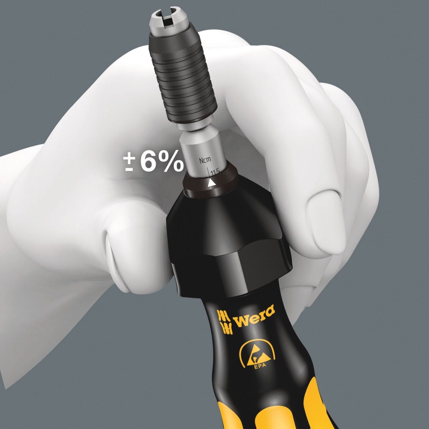 Wera Series 7400 Esd Kraftform Adjustable Torque Screwdrivers (0.1-1.0 Nm), 7435 Esdx0.10-0.34 Nm