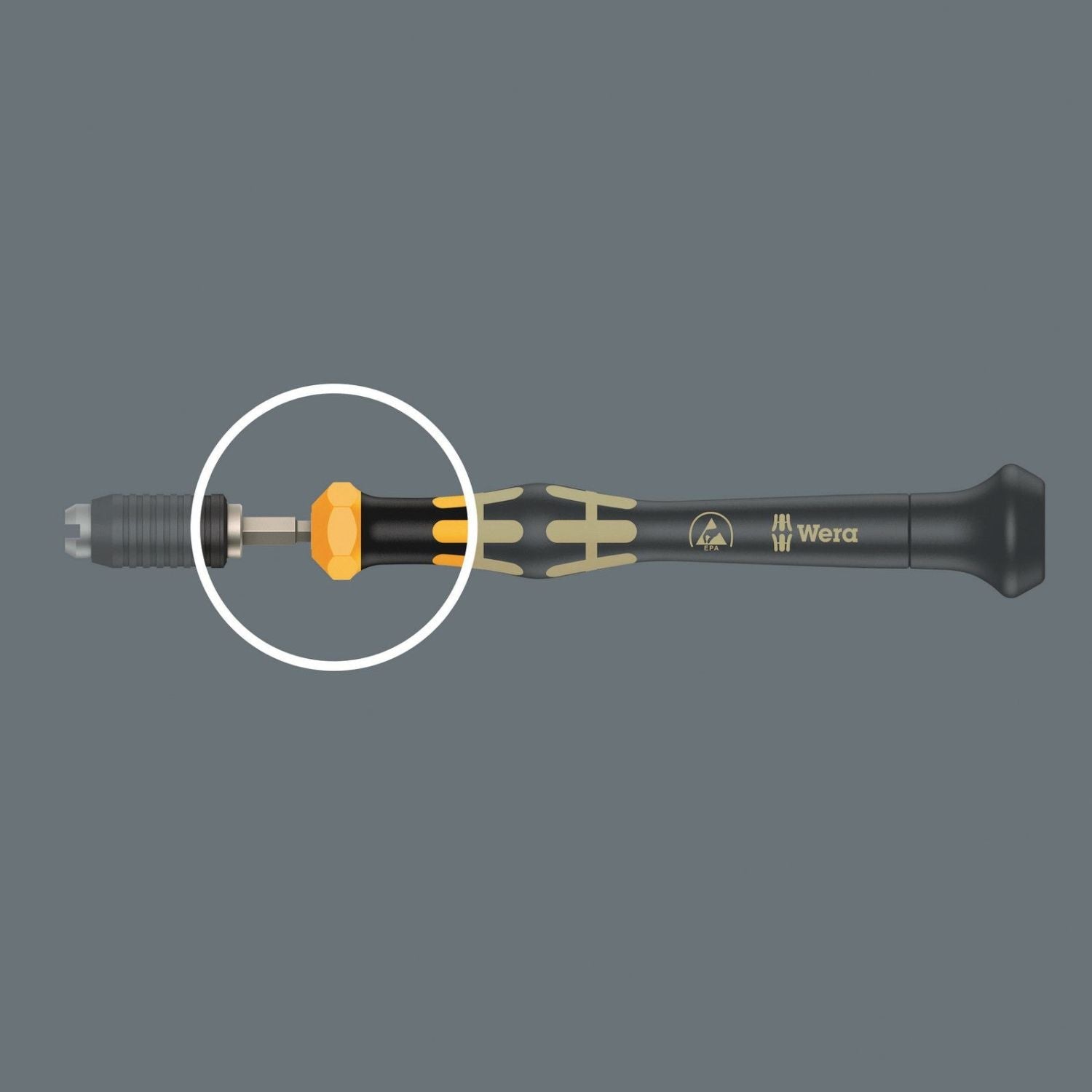 Wera 1460 Esd Kraftform Micro Torque Screwdrivers, With Factory Pre-Set Value (0.02-0.11 Nm) And Quick-Release Chuck, 1461 Esdx0.050 Nm