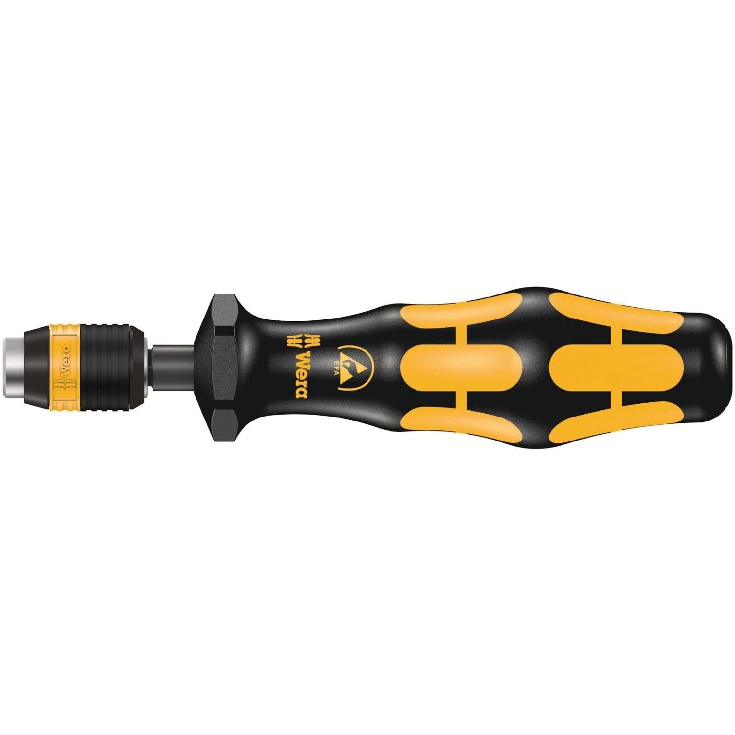Wera 7400 Esd Series Kraftform Torque Screwdrivers, With Factory Pre-Set Value (0.1-1.5 Nm) And Rapidaptor Quick-Release Chuck, Handle Size 89-mm., 7450 Esdx0.1 Nmx0.1-0.34 Nm