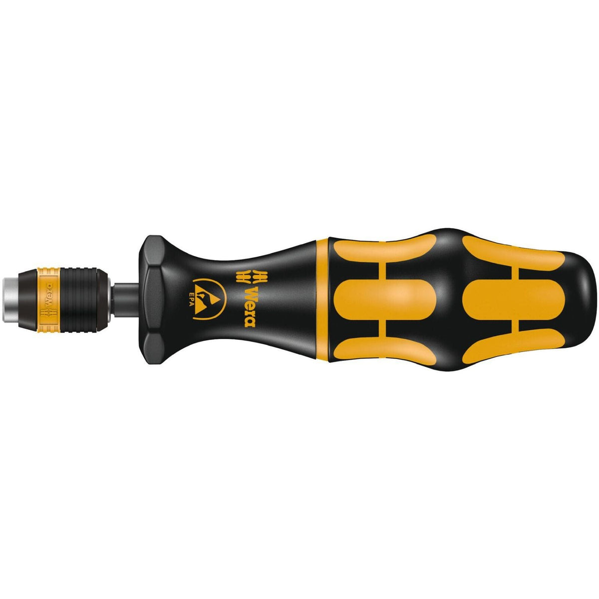 Wera 7400 Esd Series Kraftform Torque Screwdrivers, With Factory Pre-Set Value (0.1-1.5 Nm) And Rapidaptor Quick-Release Chuck, Handle Size 105-mm., 7460 Esdx0.3 Nmx0.3-1.2 Nm