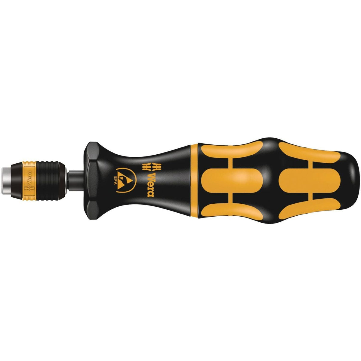 Wera 7400 Esd Series Kraftform Torque Screwdrivers, With Factory Pre-Set Value (0.1-1.5 Nm) And Rapidaptor Quick-Release Chuck, Handle Size 105-mm., 7460 Esdx0.3 Nmx0.3-1.2 Nm