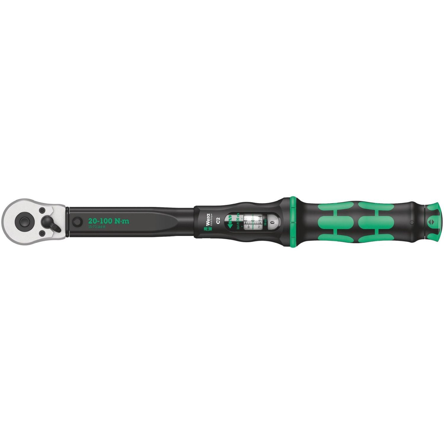 Wera Click-Torque C 2 Torque Wrench With Reversible Ratchet, 20-100 Nm, 1/2-in.x20-100 Nm