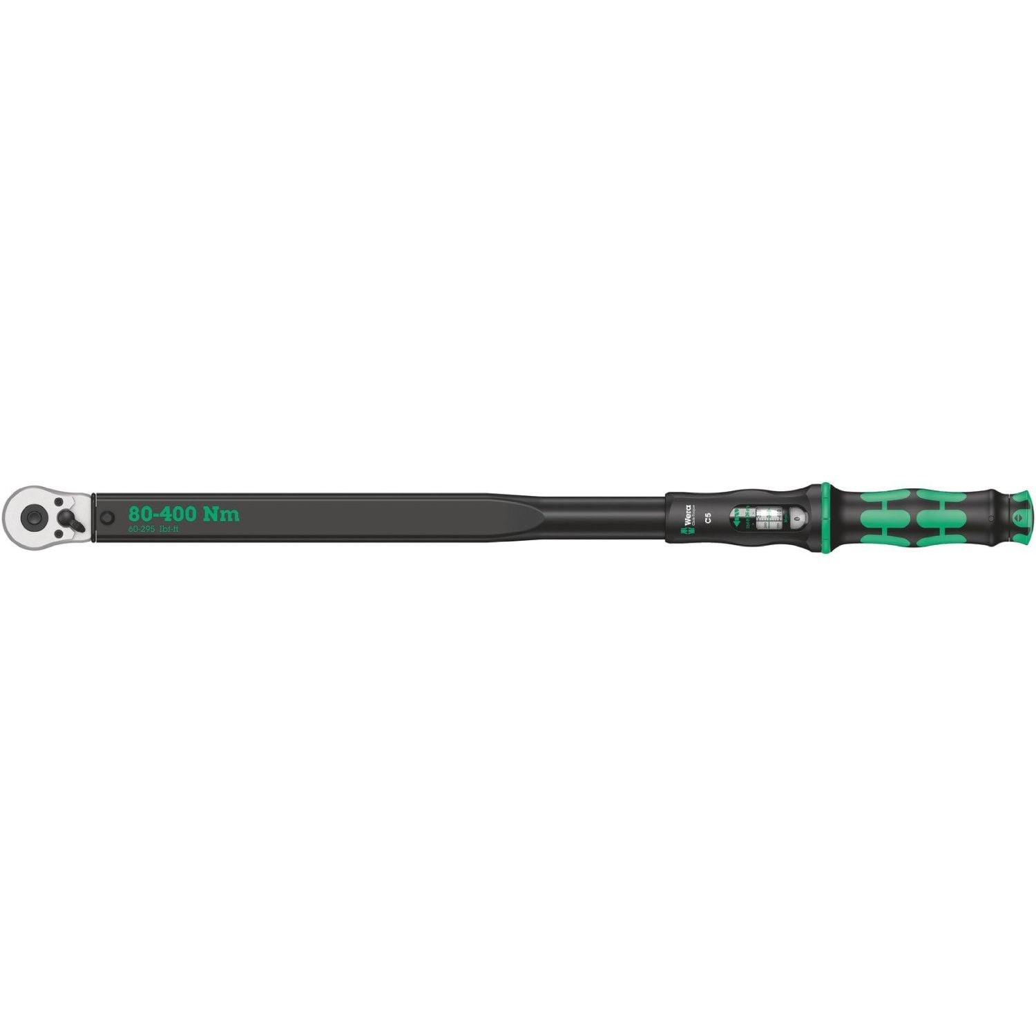 Wera Click-Torque C 5 Torque Wrench With Reversible Ratchet, 80-400 Nm, 1/2-in.x80-400 Nm