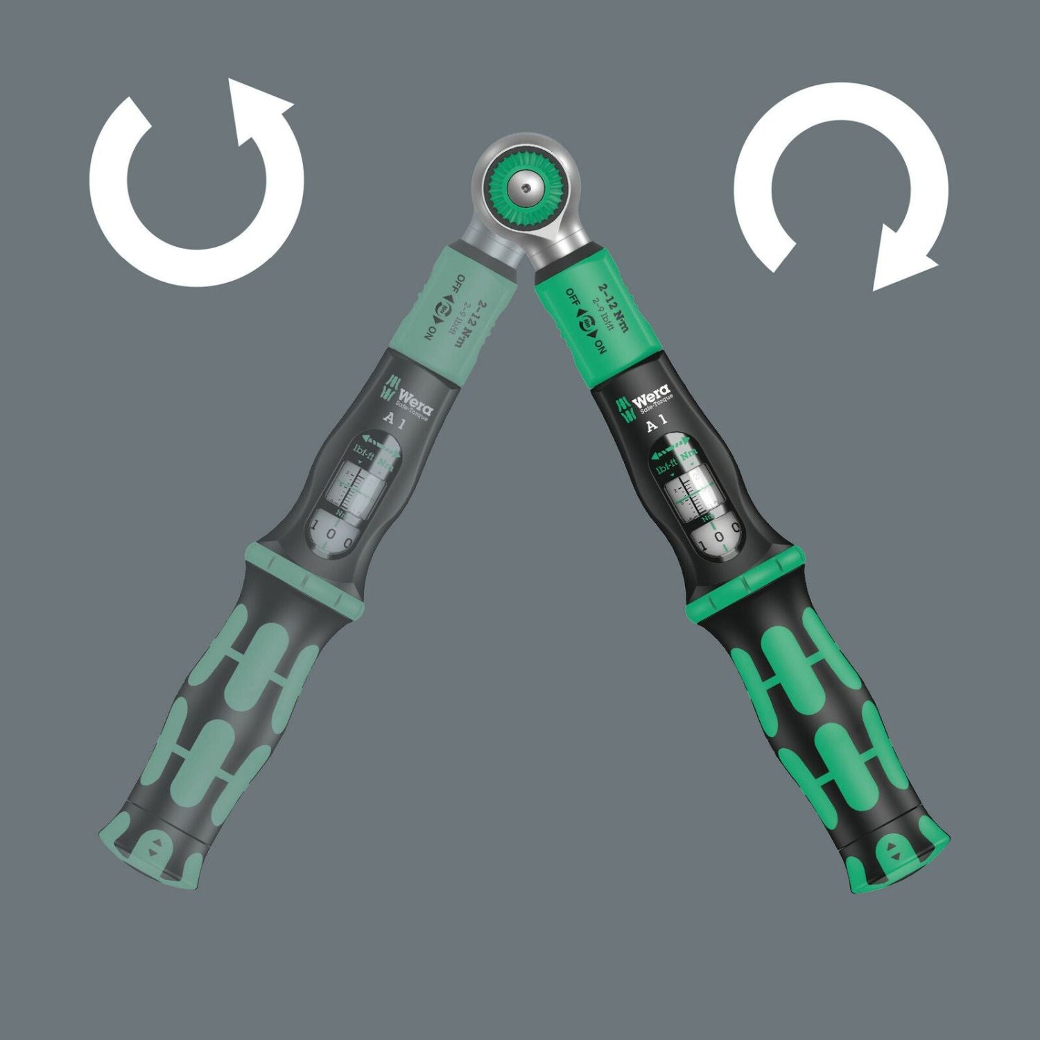 Wera Safe-Torque A 1 Torque Wrench With 1/4-in. Square Head Drive, 2-12 Nm, 1/4-in.x2-12 Nm
